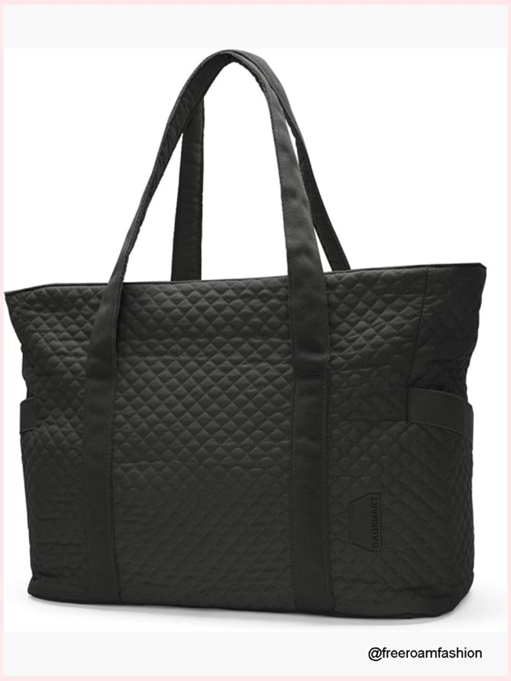 20L Puffer Work Tote with Zipper, Quilted Nurse Hospital Bag, Fits 15.6" Laptop